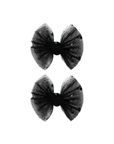 Midnight Magic Tulle Bow Clips